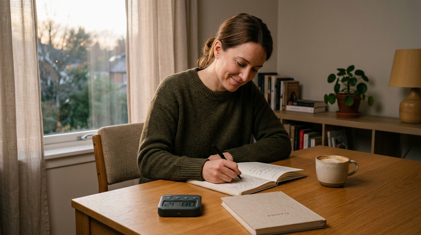 Morning 15 Minutes, Evening 15 Minutes: How to Design a Simple Self-Development Routine You Can Actually Keep